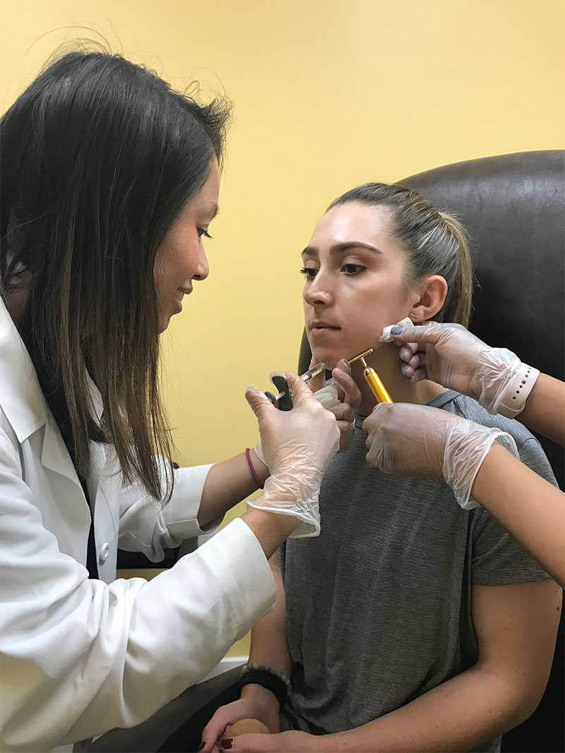 Dr. Ho routinely performs chin filler injection