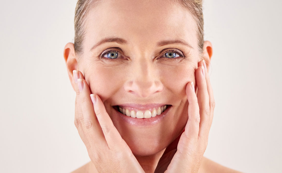 smiling middle aged woman
