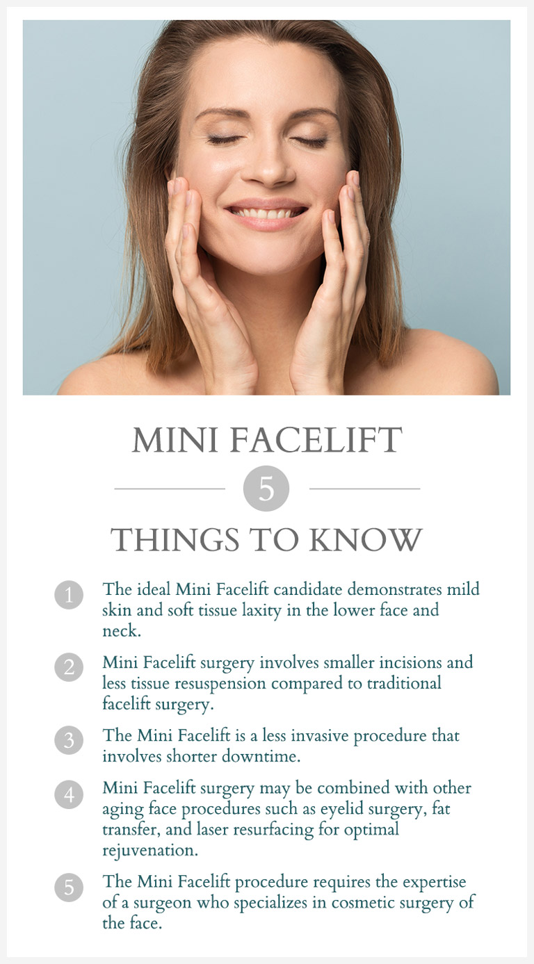 middle aged woman touching face
